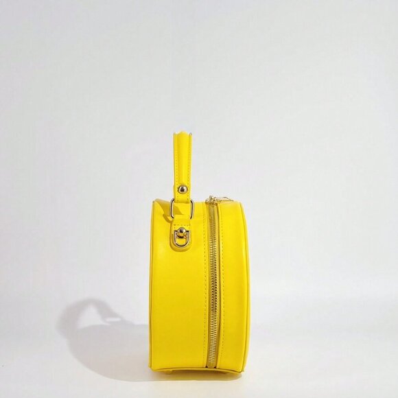 Yellow Casual Women's Fruit Shaped Crossbody Y2k Sequin Patchwork Shoulder Bag - Picture 8 of 11